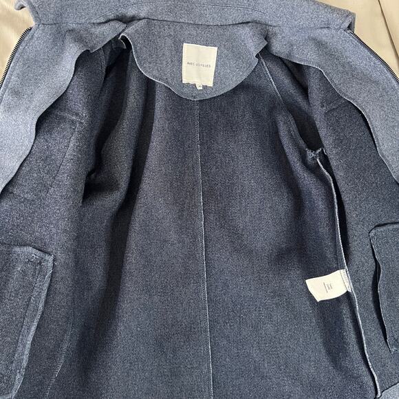 NWOT Avec Les Filles Light Blue Zip Jacket Utility Shacket Women Sz XS Anthro - Picture 10 of 12